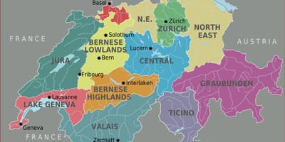 Korti af borginni kort af zurich í sviss