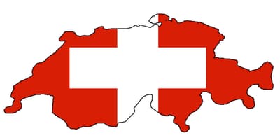 Kort af sviss fána