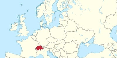 Heimurinn kort með sviss hápunktur